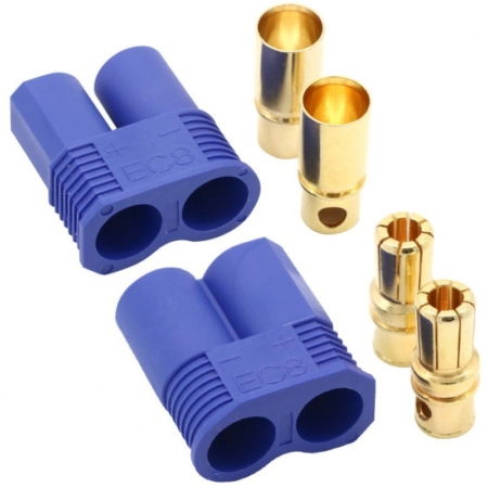 Conector EC8 Macho/ Hembra (2pcs)
