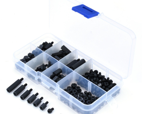Set de tornillos y espaciadores de nylon M2 (180pcs)