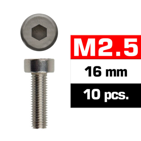 Tornillos M2,5x16 Ultimate Racing cilíndrico (10pcs) UR1632516