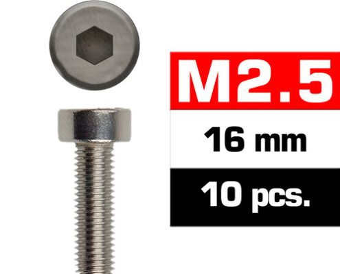 Tornillos M2,5x16 Ultimate Racing cilíndrico (10pcs) UR1632516