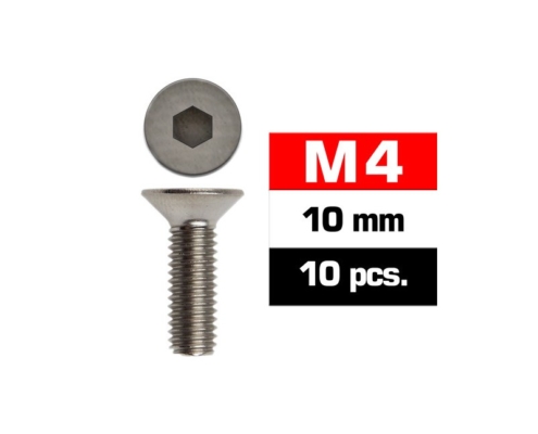 Tornillos M4x10 Ultimate Racing avellanado (10pcs) UR161410