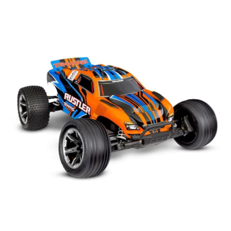 Traxxas Rustler 1/10 2WD Brushed HD Naranja (con batería y cargador) RTR TRX37254-8ORNG