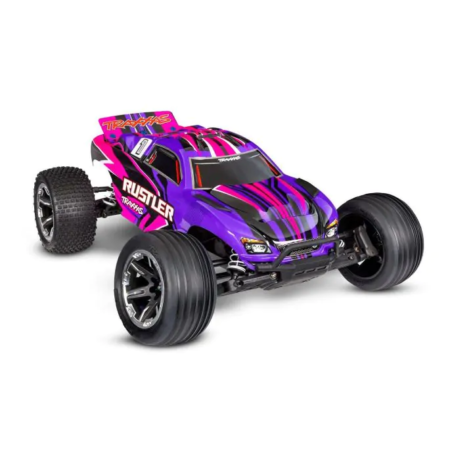 Traxxas Rustler 1/10 2WD Brushed HD Rosa (con batería y cargador) RTR TRX37254-8PINK