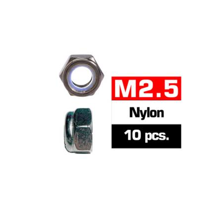 Tuercas autoblocantes de aluminio Ultimate Racing M2,5 (10pcs) UR165250