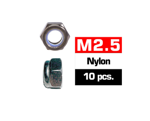 Tuercas autoblocantes de aluminio Ultimate Racing M2,5 (10pcs) UR165250