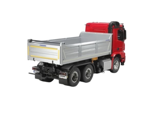 Camión Tamiya volquete Arocs 3348, pre-pintado en rojo y plata 1/14 300056361