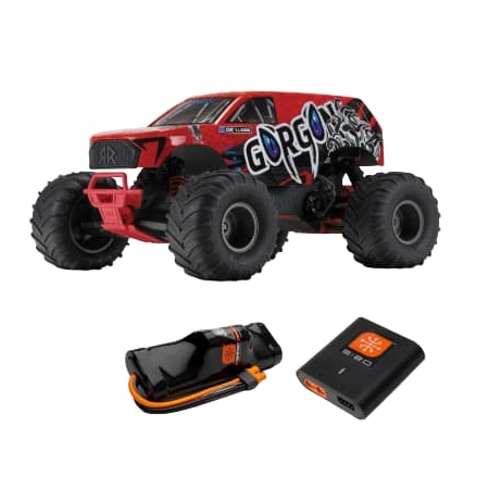 Arrma GORGON 2WD RTR 1/10 Brushed Monster Truck (con batería y cargador) Rojo ARA3230ST2