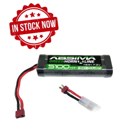 Batería Absima NiMH Stick Pack Greenhorn 7.2V 5100mah (T-Plug + Tamiya Adaptor) 4100013