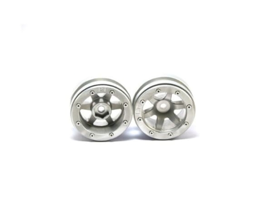 Llantas Metsafil PT-Wave Beadlock Plata/Plata 1.9" (2pcs) MT0070SS