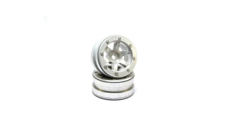 Llantas Metsafil PT-Wave Beadlock Plata/Plata 1.9" (2pcs) MT0070SS