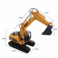 Excavadora RC Huina 15350 15 canales 1/14