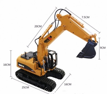 Excavadora RC Huina 15350 15 canales 1/14