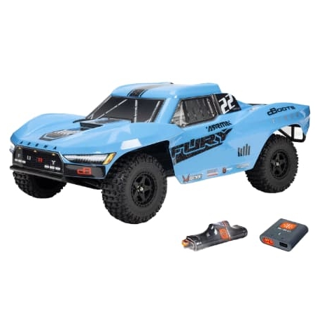 Arrma FURY MEGA 550 Brushed 2WD Short Course Truck RTR 1/10 Azul (Con batería y cargador) ARA3221ST2