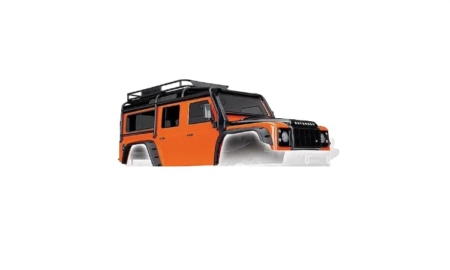 Carrocería Traxxas Land Rover Defender Completa 324mm (Pintada) Naranja TRX8011A