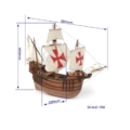 Pack Barco de Madera Occre Santa Maria 1/50 + Soporte 12010SP