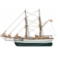 Maqueta Barco de madera Occre Bergantín AURORA 1/65