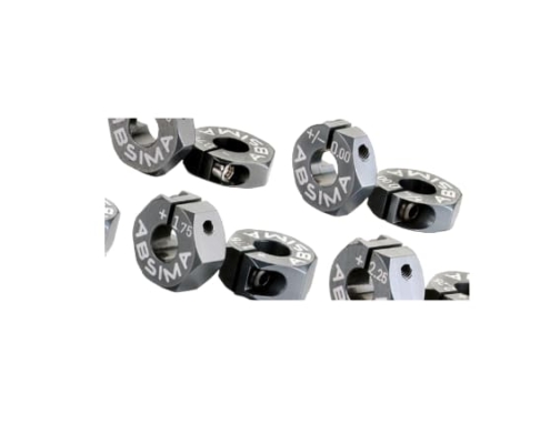 Hexágonos Absima +2mm de aluminio 7075 T6 para 1:10 (2pcs) 2560017