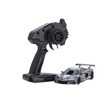 Kyosho Mini-Z MR04 RWD Corvette C8-R Gris plomo/Blanco (W-MM/KT531P) K.32356GMW