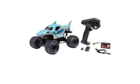 Losi Mini LMT Megalodon 2S 4X4 RTR Brushed Monster Truck RTR 118 (con batería y cargador) LOS01026T3