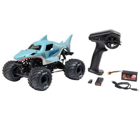 Losi Mini LMT Megalodon 2S 4X4 RTR Brushed Monster Truck RTR 118 (con batería y cargador) LOS01026T3