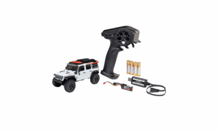 Axial SCX30 Jeep Wrangler JLU 4X4 1/30 RTR Brushed Rock Crawler (con Batería y cargador) Blanco AXI-2261T2