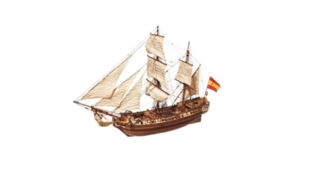 Maqueta Barco de madera Occre Bombarda CANDELARIA 1/85 13000