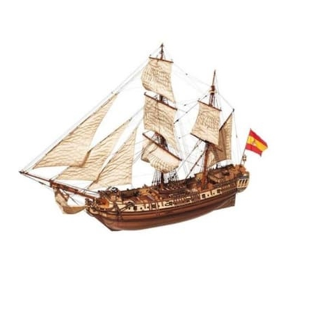 Maqueta Barco de madera Occre Bombarda CANDELARIA 1/85 13000