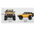 Bronco HB-Racing Wilderness 1/10 con winch, 2 velocidades y luces, Amarillo HB-R1001-1