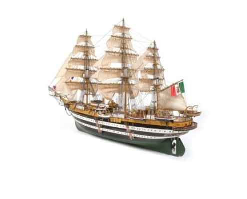 Maqueta Amerigo Vespucci con pinturas, tintes y barniz Pack completo
