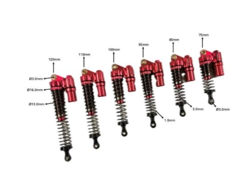 Amortiguadores Absima Piggyback de aluminio de 75mm (2pcs) 2330080