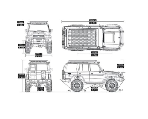 Crawler Rescur 1/10 RGT 4X4 Waterproof RTR Gris EX86190-GY