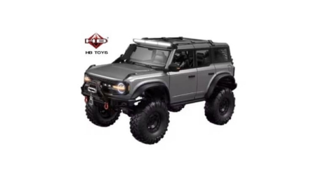Bronco HB-Racing Wilderness 1/10 con winch, 2 velocidades y luces, Gris HB-R1004-1
