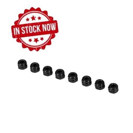 Tuercas de bloqueo Traxxas Sledge de nailon de 3mm, negras (8pcs) TRX2745X