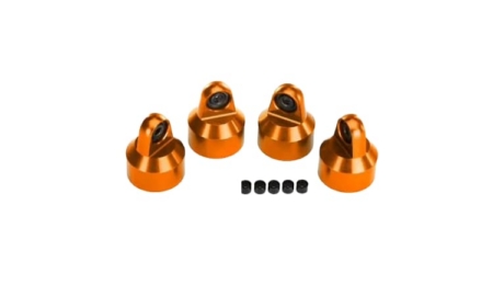 Tapas de amortiguador Traxxas aluminio (anodizado naranja) amortiguadores GTX TRX7764-ORNG