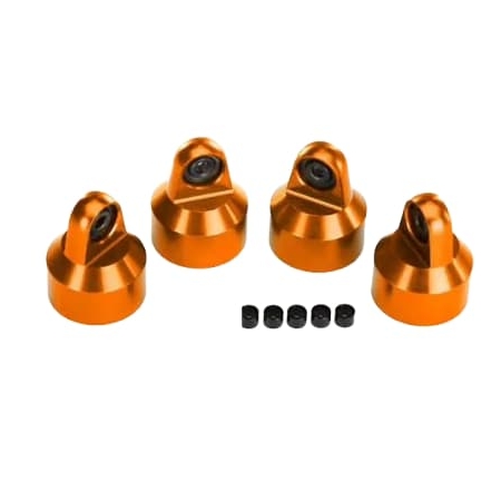 Tapas de amortiguador Traxxas aluminio (anodizado naranja) amortiguadores GTX TRX7764-ORNG