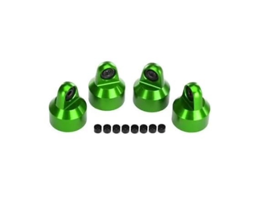 Tapas de amortiguador Traxxas aluminio (anodizado verde) amortiguadores GTX TRX7764G