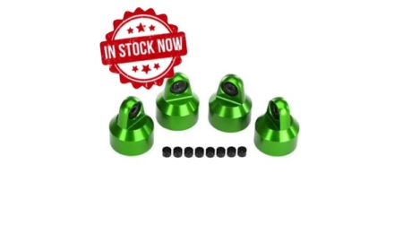 Tapas de amortiguador Traxxas aluminio (anodizado verde) amortiguadores GTX TRX7764G