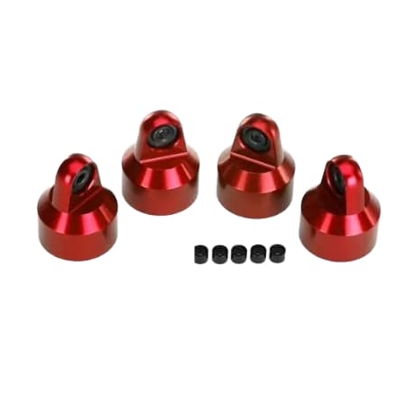 Tapas de amortiguador Traxxas aluminio (anodizado rojo) amortiguadores GTX TRX7764R