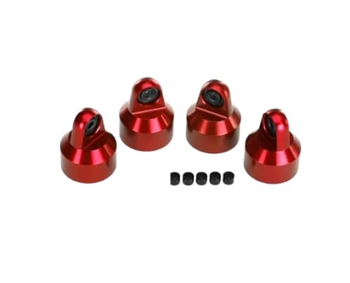 Tapas de amortiguador Traxxas aluminio (anodizado rojo) amortiguadores GTX TRX7764R