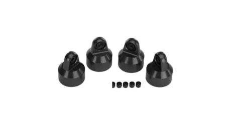 Tapas de amortiguador Traxxas aluminio (anodizado negro) amortiguadores GTX TRX7764X