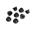 Tuercas de bloqueo Traxxas de nailon con brida de 5 mm (acero, dentadas negras) (8pcs) TRX8447
