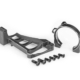 Soportes de motor (delantero y trasero) (aluminio 6061-T6 anodizado gris)/ 3 x 10 mm CCS (con fijador de roscas) (4)/ 4 x 12 mm BCS (con fijador de roscas) (2) (para usar con motor n.° 3461)