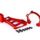 Soportes de motor (delantero y trasero) (aluminio 6061-T6 anodizado rojo)/ 3 x 10 mm CCS (con fijador de roscas) (4)/ 4 x 12 mm BCS (con fijador de roscas) (2) (para usar con motor n.° 3461)