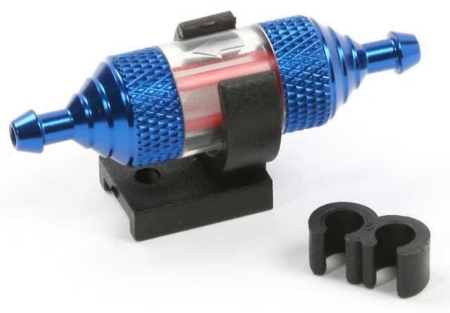 Filtro de combustible transparente reconstruible azul, R07122B