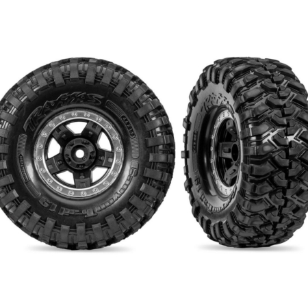 Ruedas TRX-4 negras de 1,9" con neumáticos Canyon Trail (2)