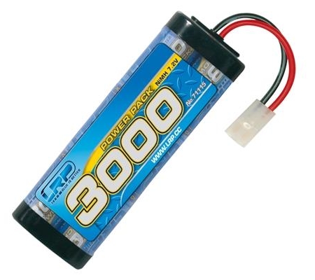 Paquete de alimentación LRP 3000 - 7,2 V - Batería de NiMH de 6 celdas Tamiya, 71115