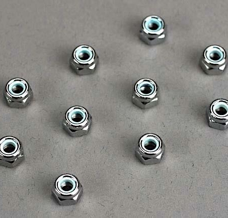 Tuercas de bloqueo de nailon de 4 mm (10), TRX1747