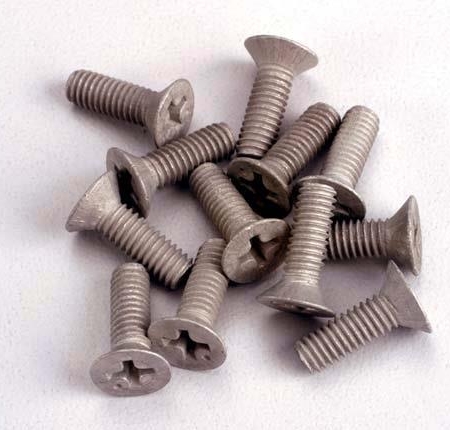 Tornillos, máquina avellanada de 4x12 mm (aluminio) (12), TRX1948