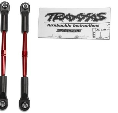 Tensores, aluminio (anodizado rojo), eslabones de puntera, 61 mm (2) (como, TRX2336X