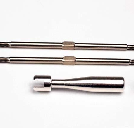 Tensores de titanio de 94 mm (tirantes delanteros) (2)/aluminio macizo, TRX2338X